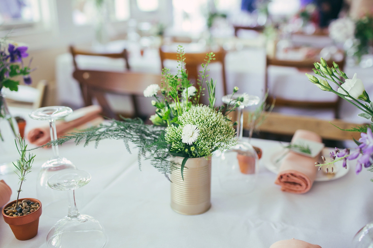 Imogen wore a Temperley gown for her Allotment club wedding in the woods. Photography by Greg Milner.