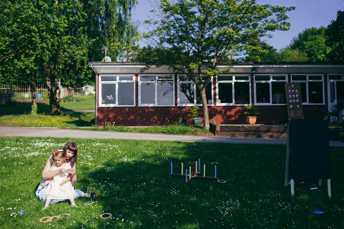 Imogen wore a Temperley gown for her Allotment club wedding in the woods. Photography by Greg Milner.