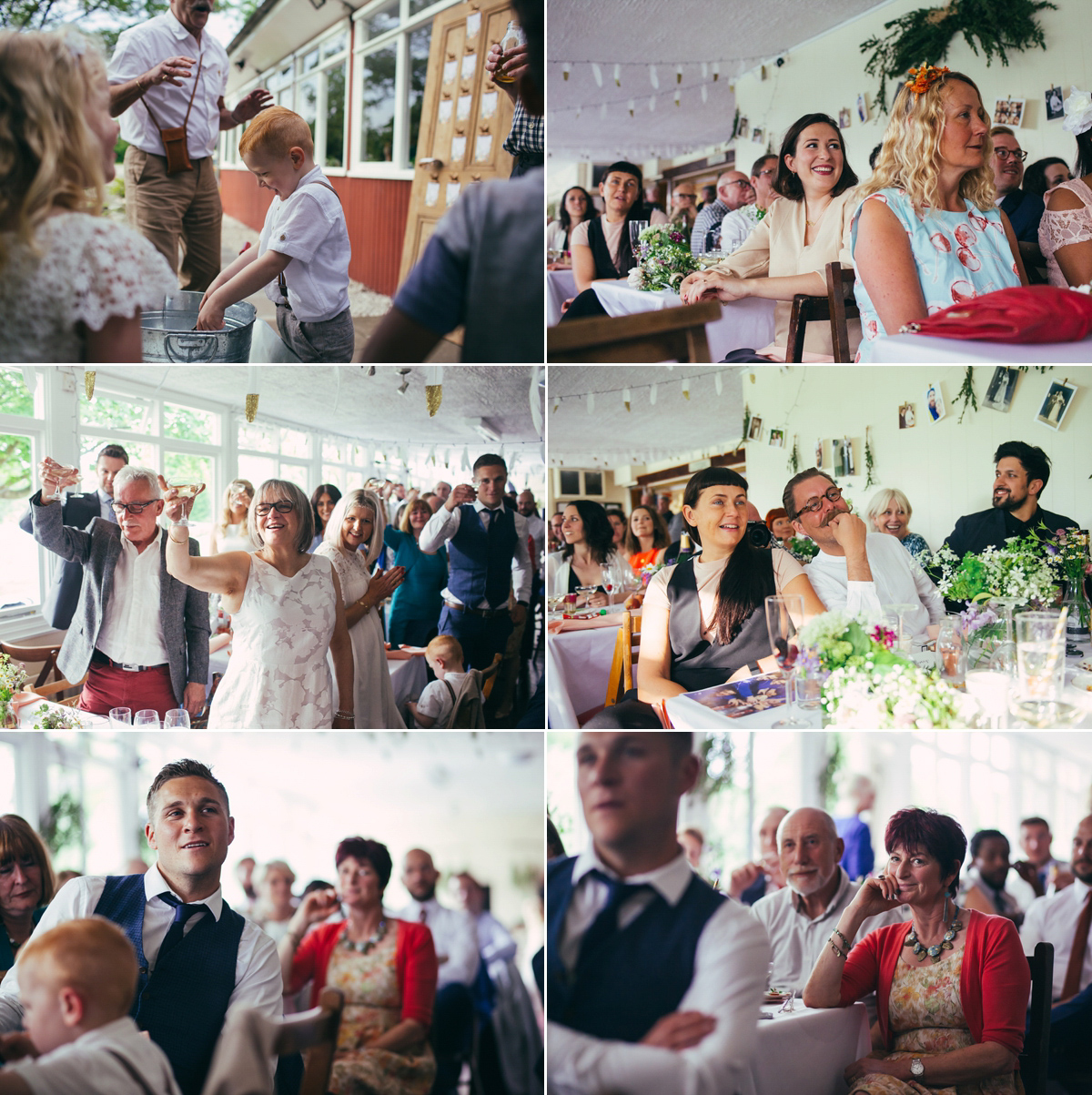 Imogen wore a Temperley gown for her Allotment club wedding in the woods. Photography by Greg Milner.