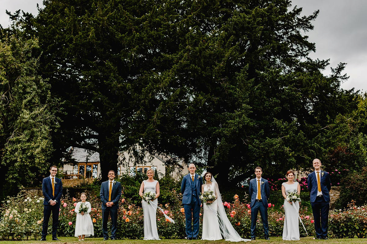 A David Fielden gown for a wedding at Pennard House in Somerset. Photography by Noel Deasington.