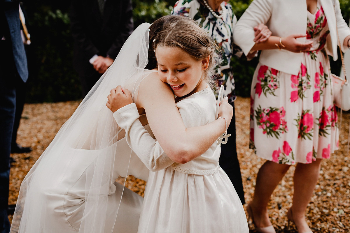 A David Fielden gown for a wedding at Pennard House in Somerset. Photography by Noel Deasington.