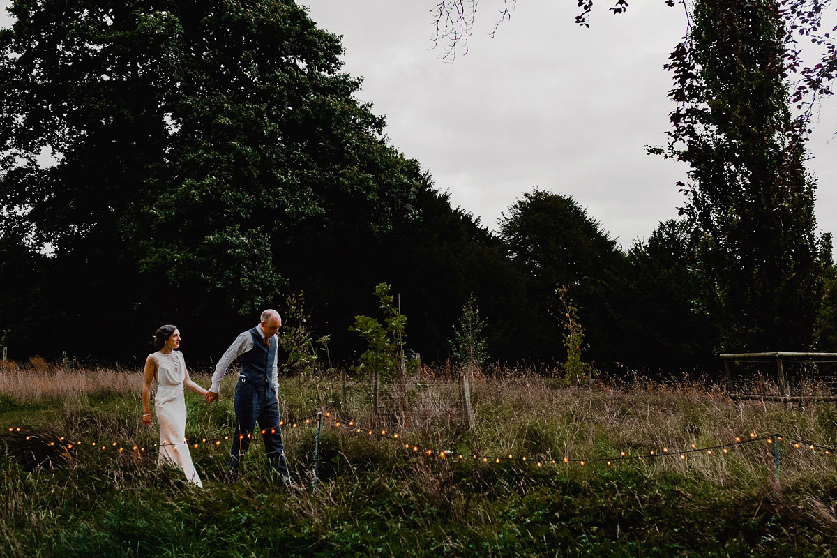 A David Fielden gown for a wedding at Pennard House in Somerset. Photography by Noel Deasington.