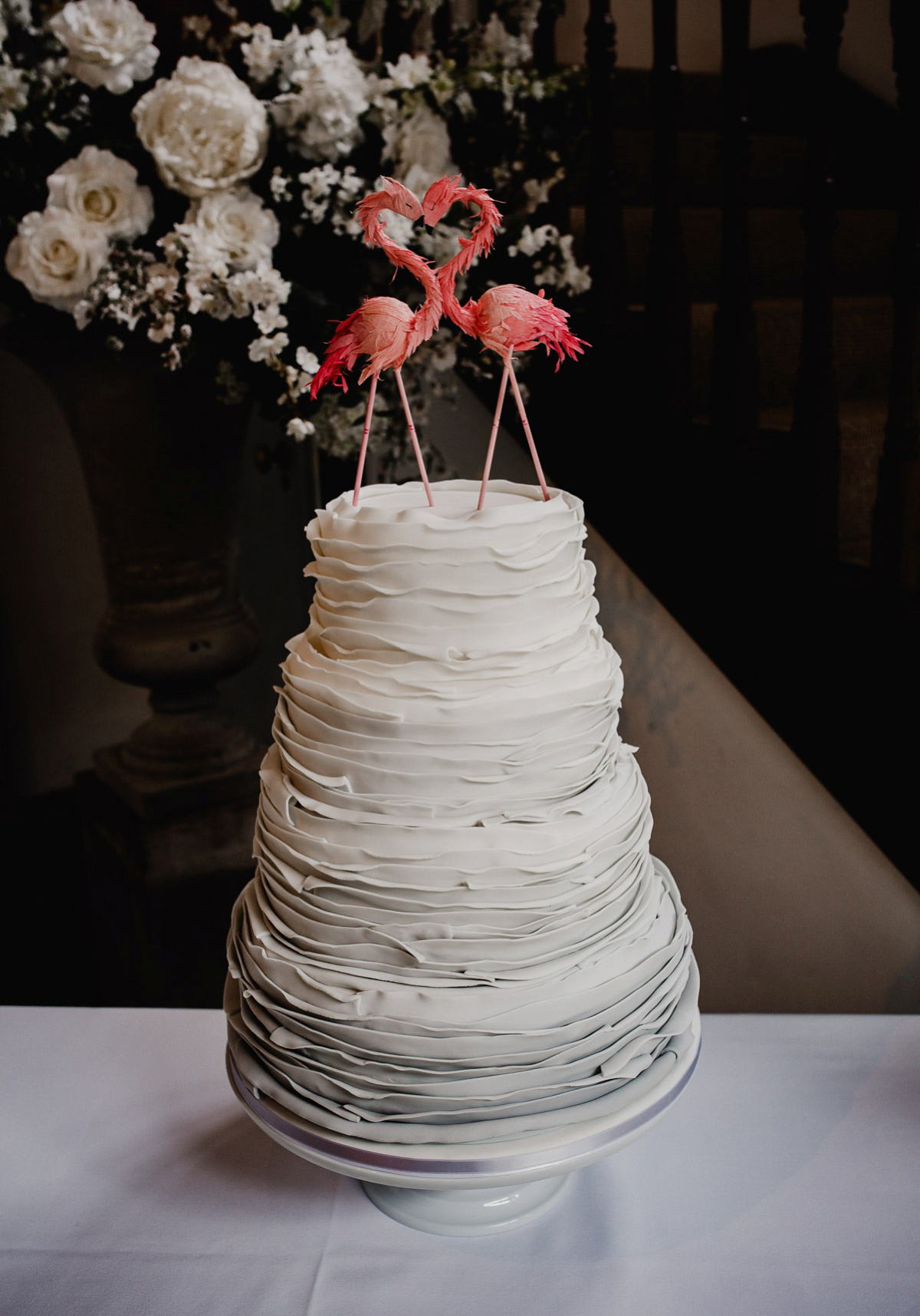 A David Fielden gown for a wedding at Pennard House in Somerset. Photography by Noel Deasington.