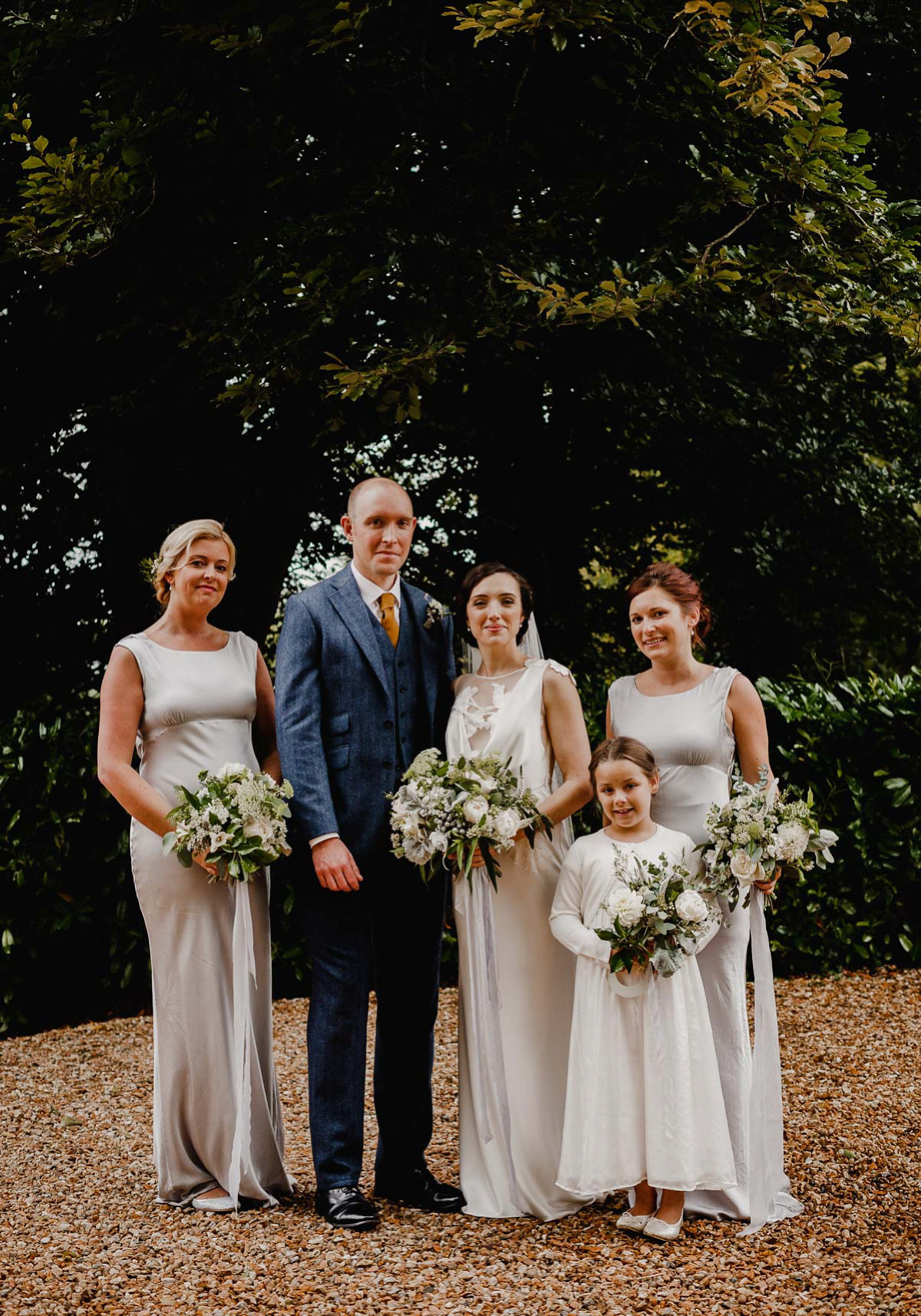 A David Fielden gown for a wedding at Pennard House in Somerset. Photography by Noel Deasington.