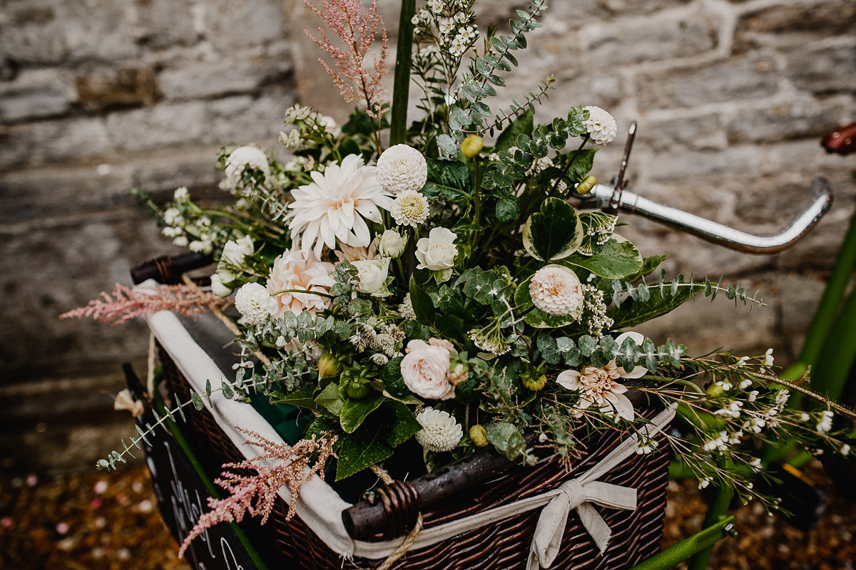 A David Fielden gown for a wedding at Pennard House in Somerset. Photography by Noel Deasington.