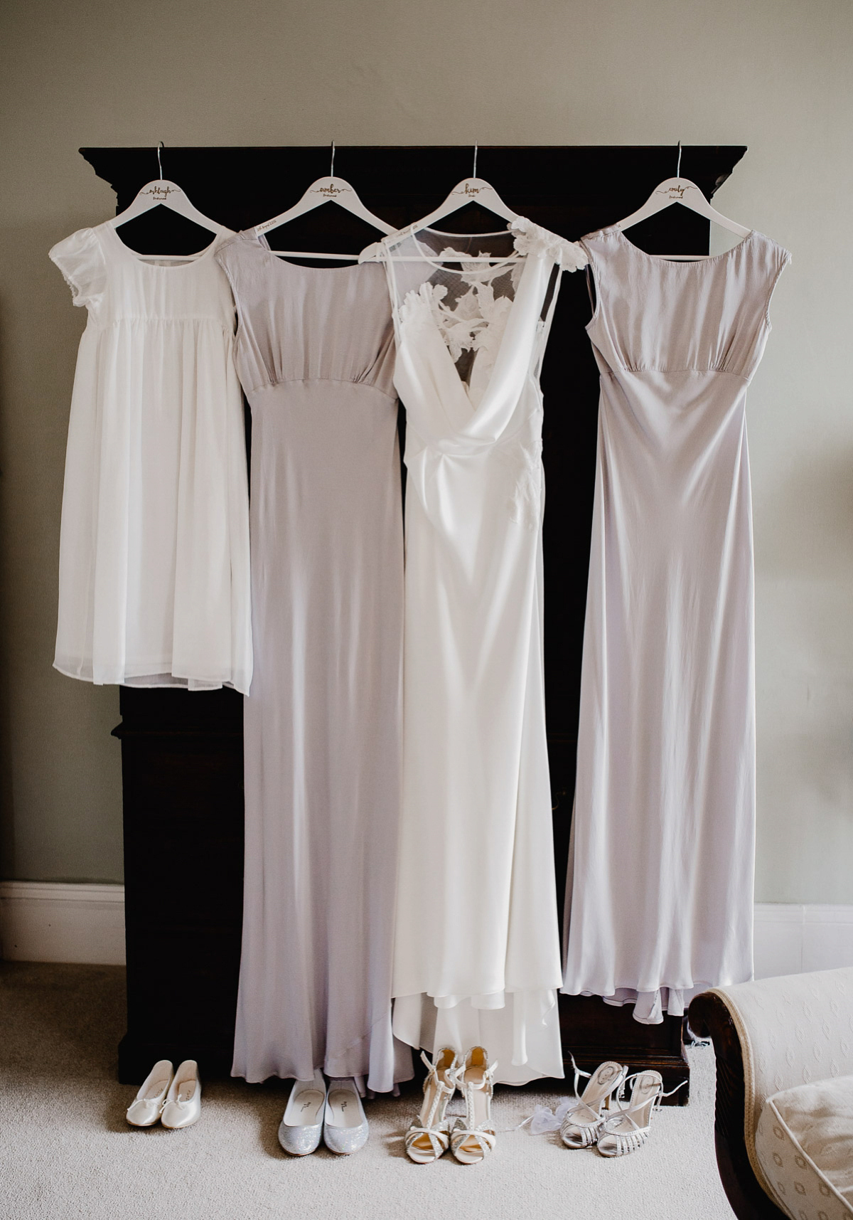 A David Fielden gown for a wedding at Pennard House in Somerset. Photography by Noel Deasington.