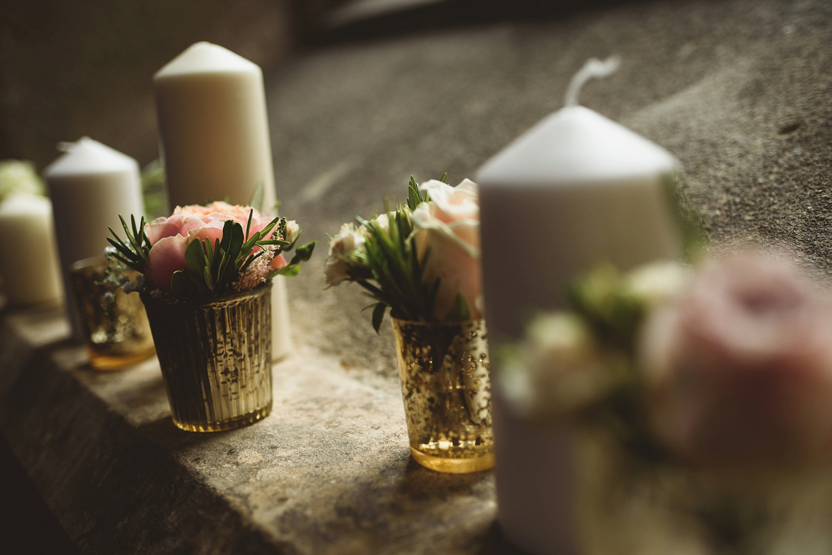 Sarah wore Rosa Clara for her classy and elegant black tie wedding at Hengrave Hall. Photography by Jackson & Co.