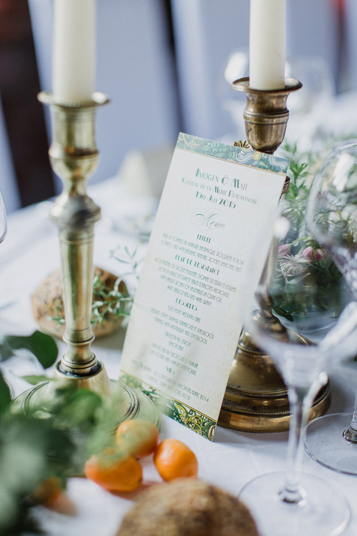 Bride Imogen wore the 'Jayne' gown by Eliza Jane Howell, and a Juliet cap veil, for her Celtic handfasting wedding at a French cheateau. Photography by Lifestories Wedding Photography.