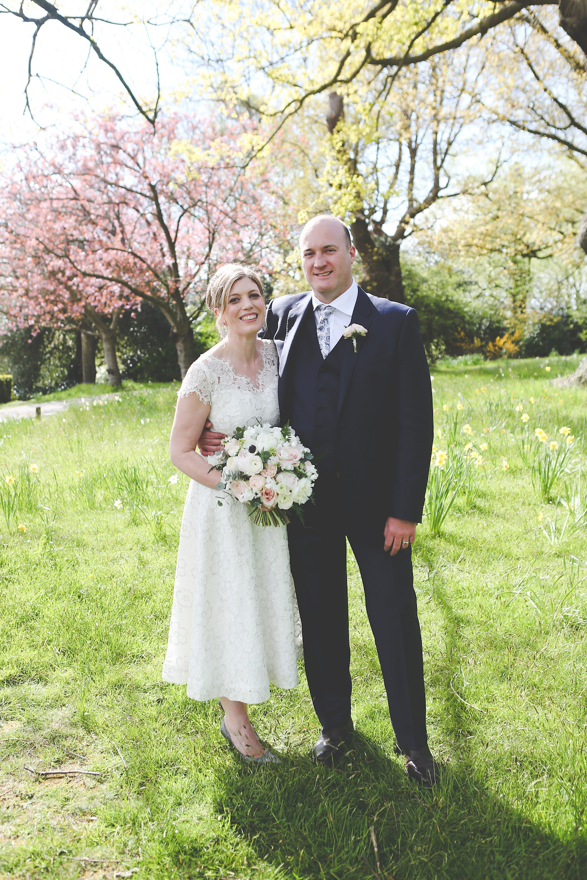 Kate wore a 1950's inspired gown by Fur Coat No Knickers for her elegant and romantic Spring wedding at Pembroke Lodge. Images by Funky Photography.