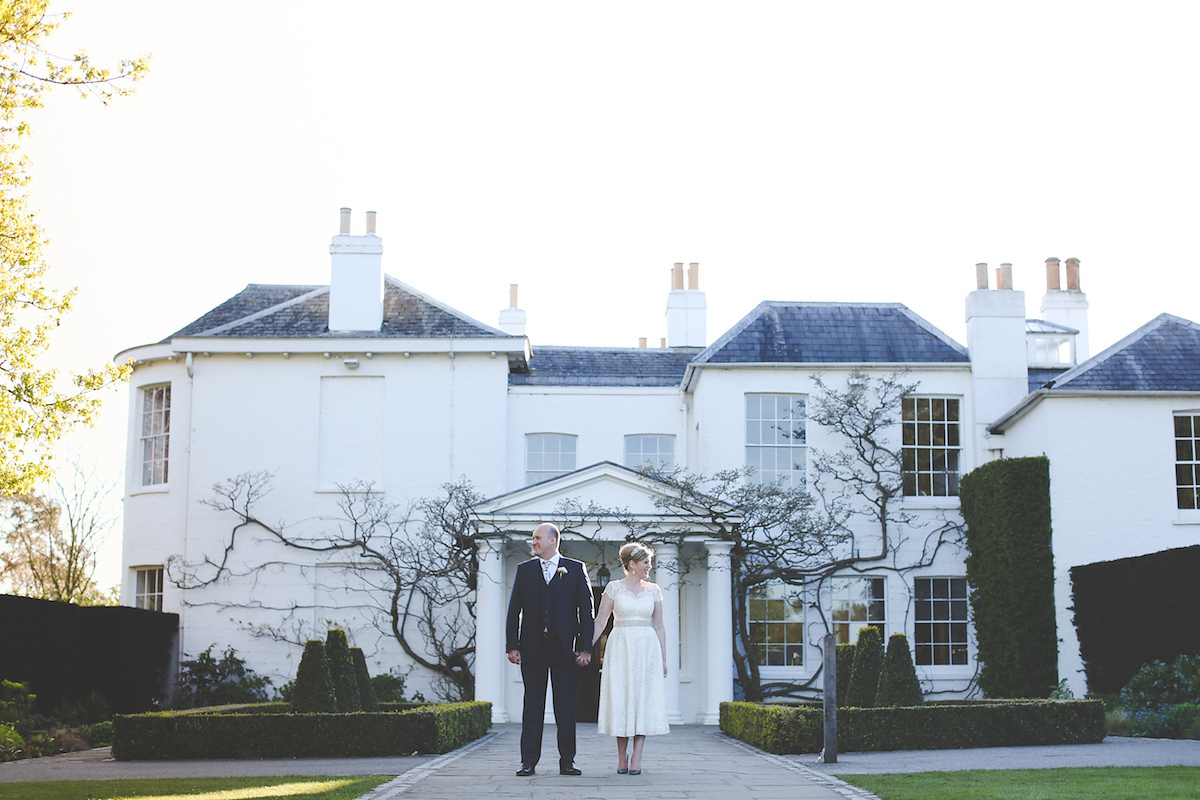 Kate wore a 1950's inspired gown by Fur Coat No Knickers for her elegant and romantic Spring wedding at Pembroke Lodge. Images by Funky Photography.