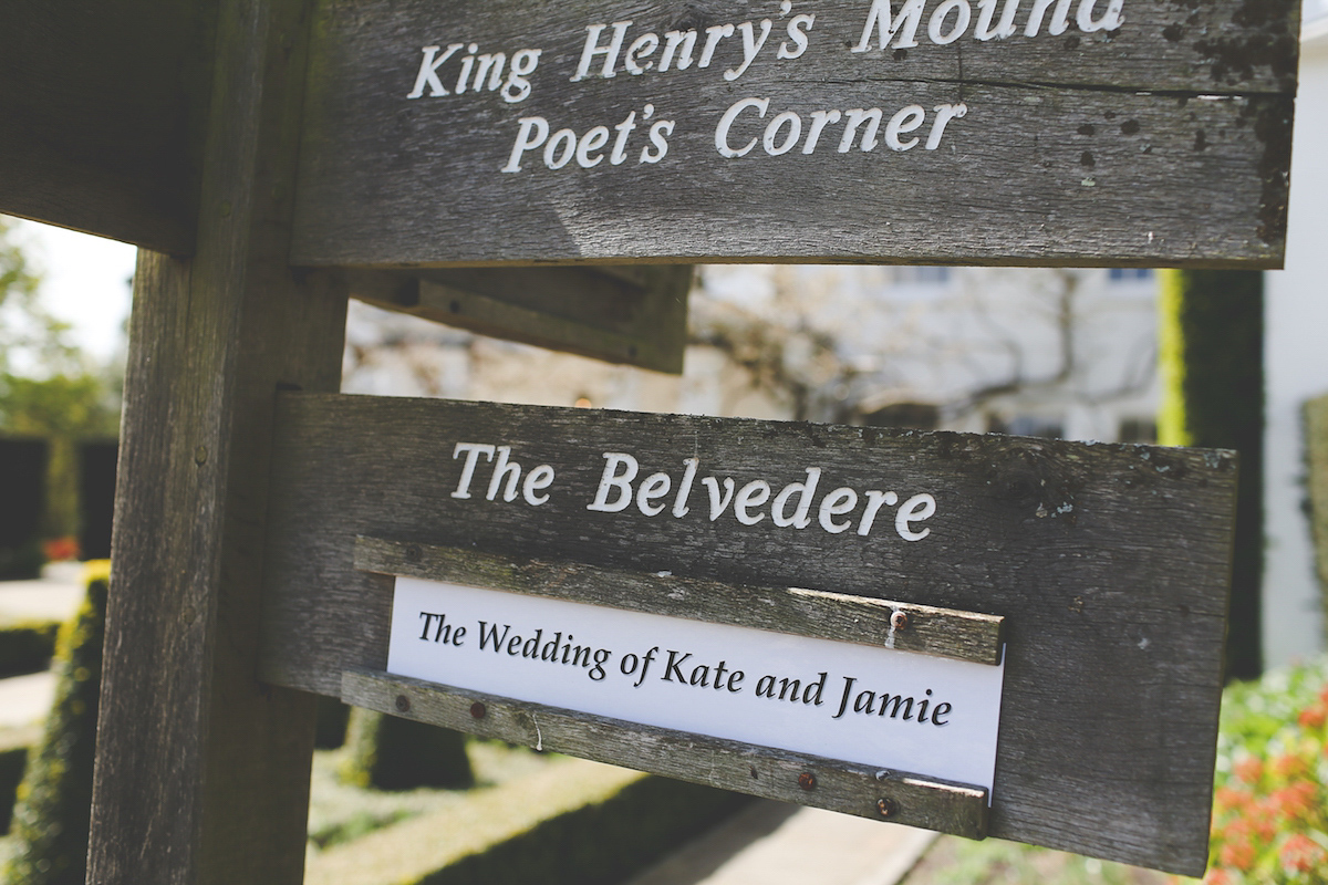 Kate wore a 1950's inspired gown by Fur Coat No Knickers for her elegant and romantic Spring wedding at Pembroke Lodge. Images by Funky Photography.