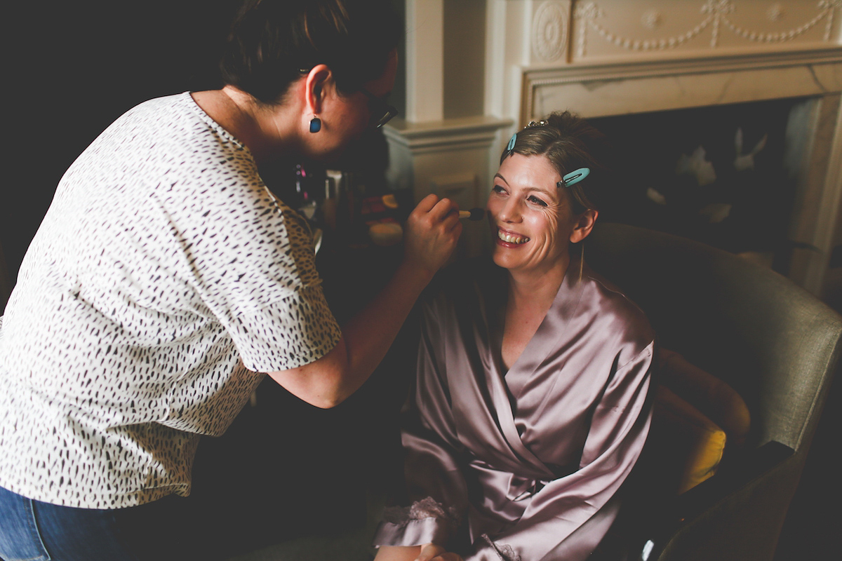 Kate wore a 1950's inspired gown by Fur Coat No Knickers for her elegant and romantic Spring wedding at Pembroke Lodge. Images by Funky Photography.