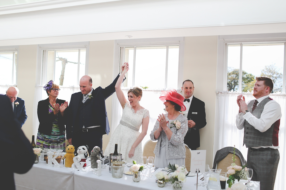 Kate wore a 1950's inspired gown by Fur Coat No Knickers for her elegant and romantic Spring wedding at Pembroke Lodge. Images by Funky Photography.