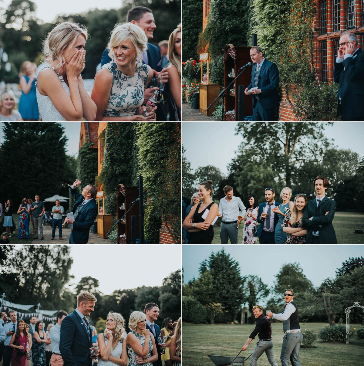 Bride Faye wears an 1930's inspired drop waist glamorous dress by Eliza jane Howell for her effortlessly elegant summer garden party wedding.