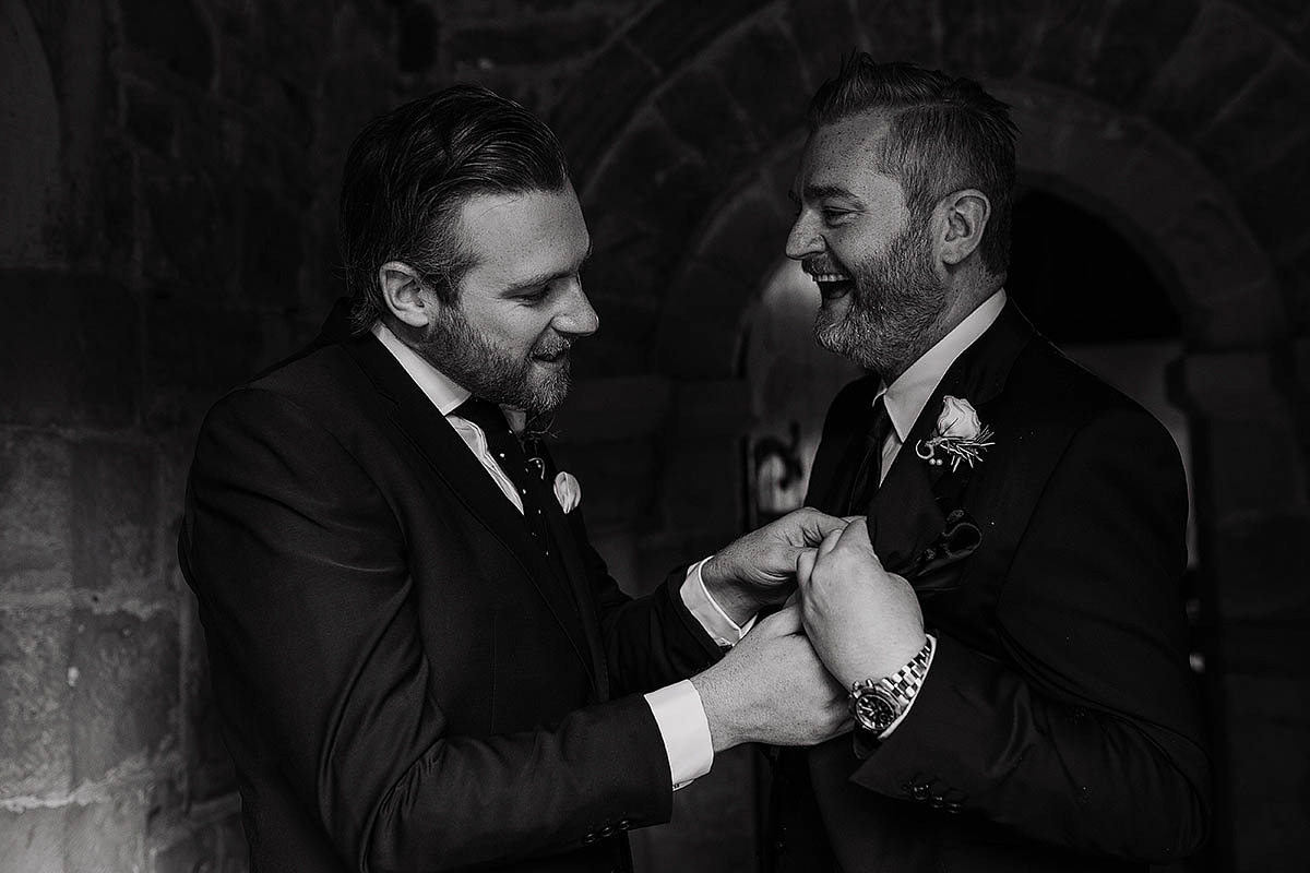 Marisa wore an Elie Saab gown for her elegant wedding at Lartington Hall. Captured by Paul Joseph Photography.