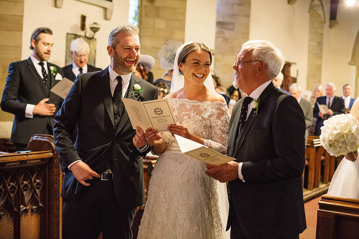 Marisa wore an Elie Saab gown for her elegant wedding at Lartington Hall. Captured by Paul Joseph Photography.