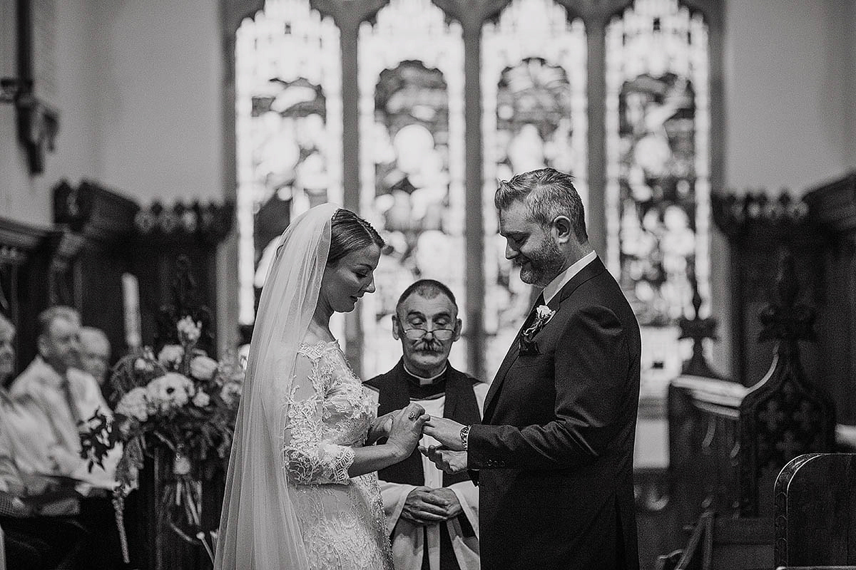 Marisa wore an Elie Saab gown for her elegant wedding at Lartington Hall. Captured by Paul Joseph Photography.