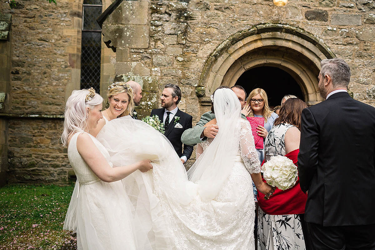 Marisa wore an Elie Saab gown for her elegant wedding at Lartington Hall. Captured by Paul Joseph Photography.