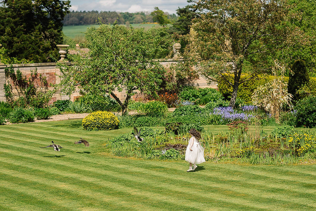 Marisa wore an Elie Saab gown for her elegant wedding at Lartington Hall. Captured by Paul Joseph Photography.