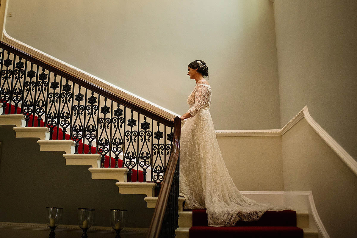 Marisa wore an Elie Saab gown for her elegant wedding at Lartington Hall. Captured by Paul Joseph Photography.