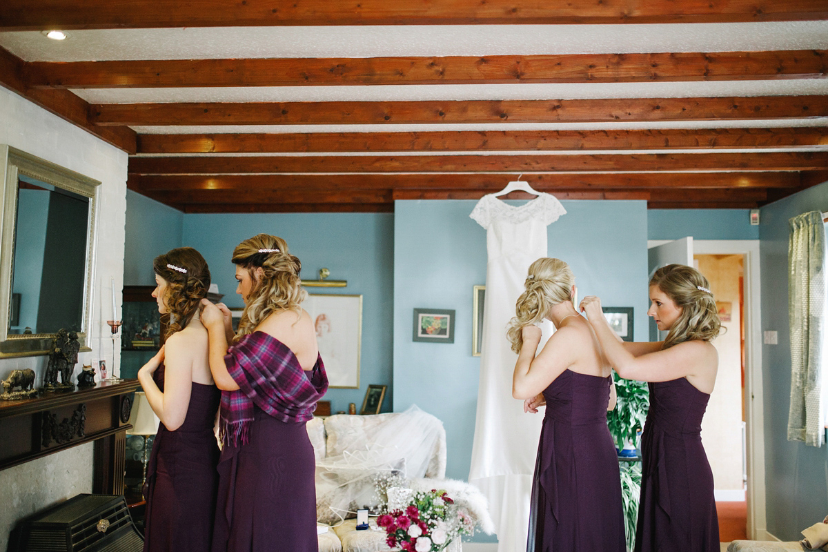 Laura wore a Charlotte Balbier gown for her elegant Autumn wedding at Lochgreen House in Ayrshire, Scotland. Photography by The Gibsons.