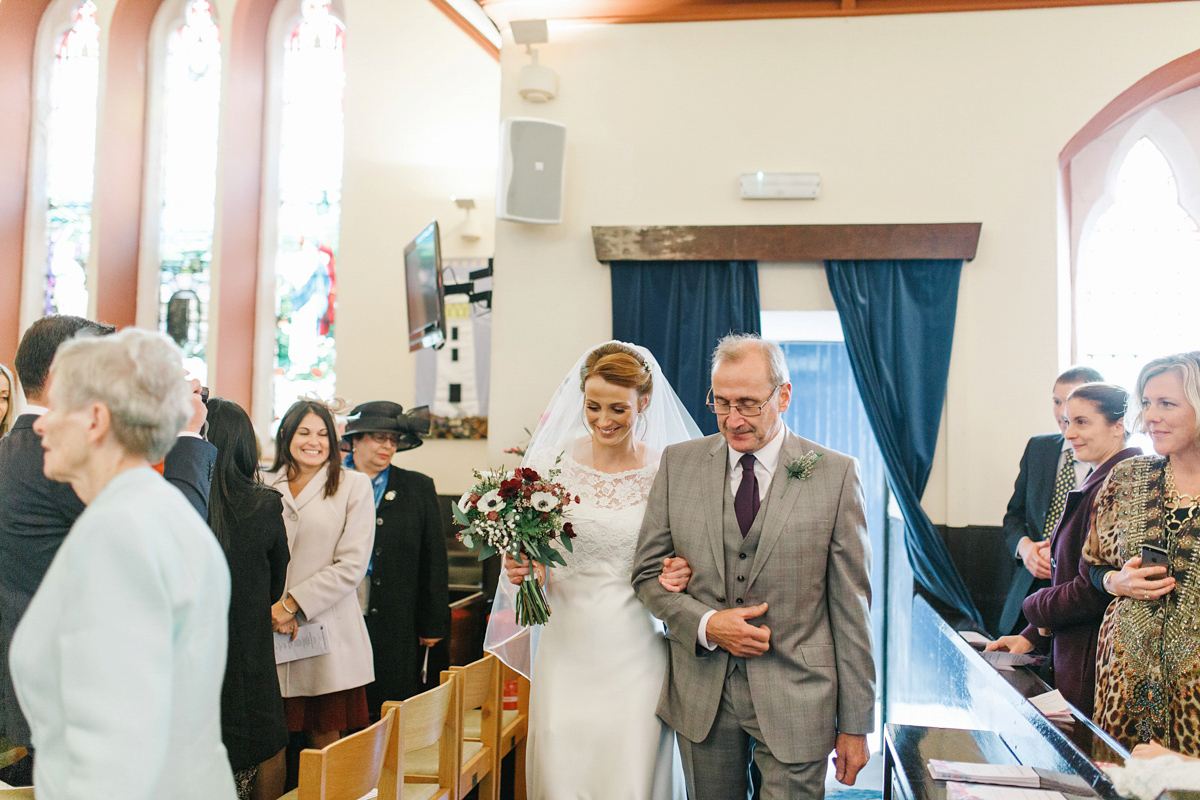 Laura wore a Charlotte Balbier gown for her elegant Autumn wedding at Lochgreen House in Ayrshire, Scotland. Photography by The Gibsons.