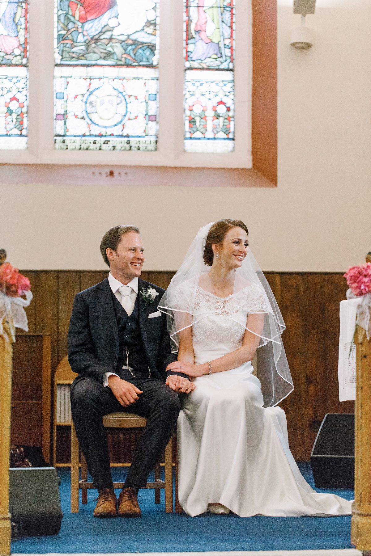 Laura wore a Charlotte Balbier gown for her elegant Autumn wedding at Lochgreen House in Ayrshire, Scotland. Photography by The Gibsons.