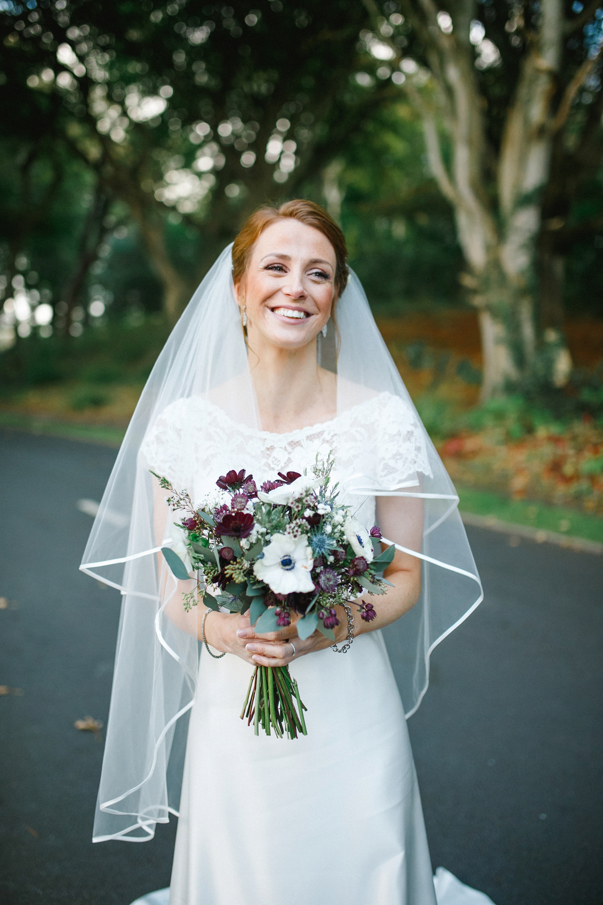 Laura wore a Charlotte Balbier gown for her elegant Autumn wedding at Lochgreen House in Ayrshire, Scotland. Photography by The Gibsons.