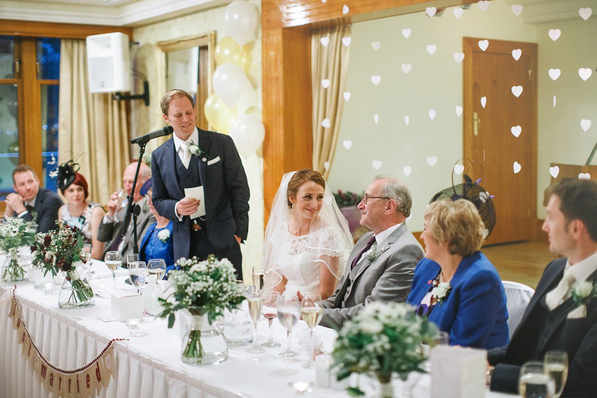 Laura wore a Charlotte Balbier gown for her elegant Autumn wedding at Lochgreen House in Ayrshire, Scotland. Photography by The Gibsons.