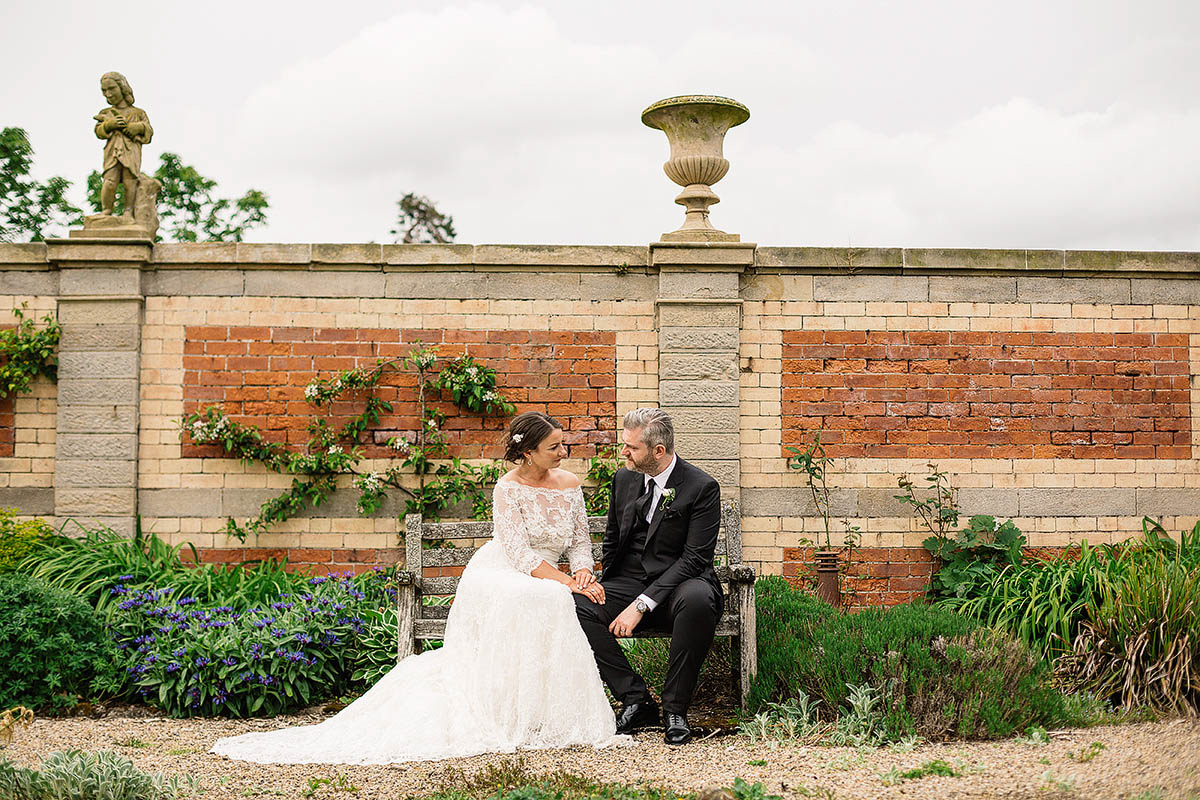 Marisa wore an Elie Saab gown for her elegant wedding at Lartington Hall. Captured by Paul Joseph Photography.