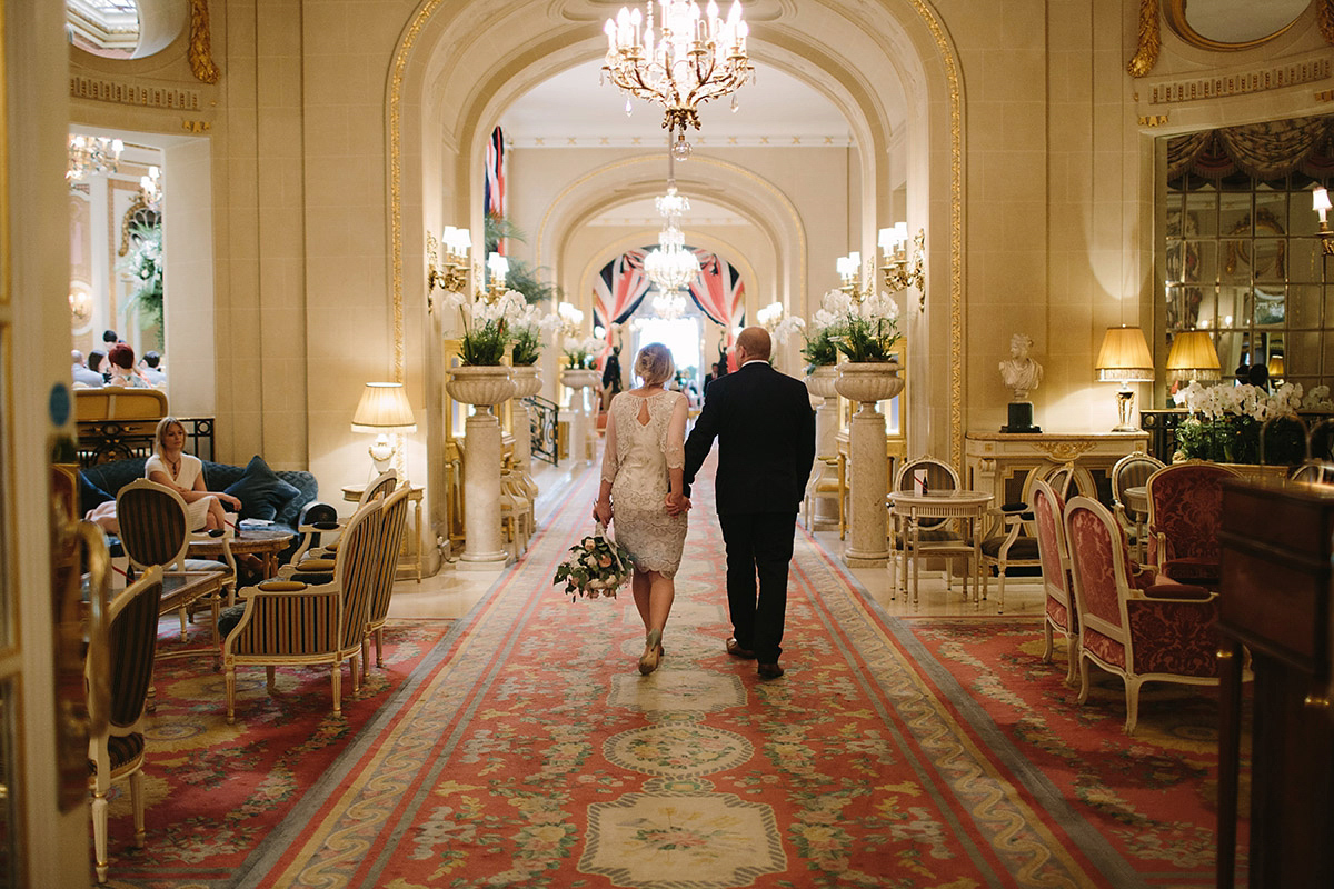 Helaina wore a short, beaded dress from Monsoon for her Westminster wedding. Photography by Emilie White. Helaina and Dan had a larger wedding celebration in France and we'll be sharing those images on Sunday 8th January 2017.