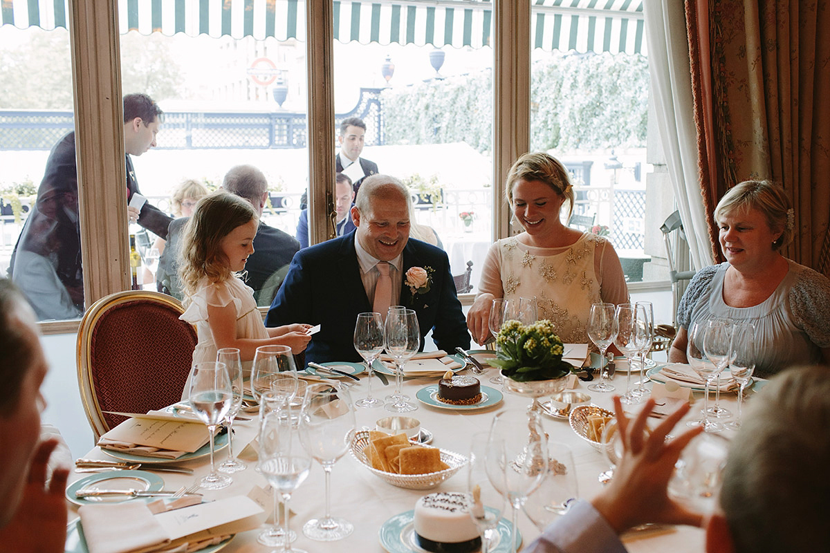 Helaina wore a short, beaded dress from Monsoon for her Westminster wedding. Photography by Emilie White. Helaina and Dan had a larger wedding celebration in France and we'll be sharing those images on Sunday 8th January 2017.