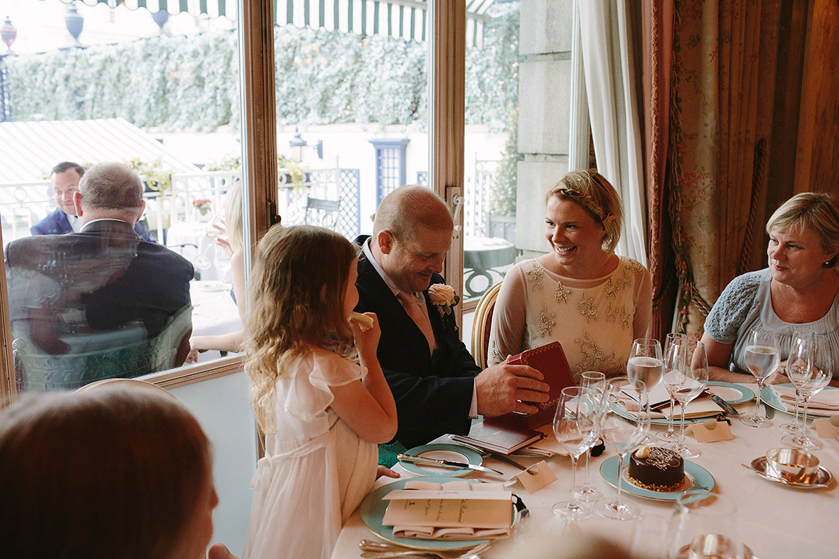 Helaina wore a short, beaded dress from Monsoon for her Westminster wedding. Photography by Emilie White. Helaina and Dan had a larger wedding celebration in France and we'll be sharing those images on Sunday 8th January 2017.