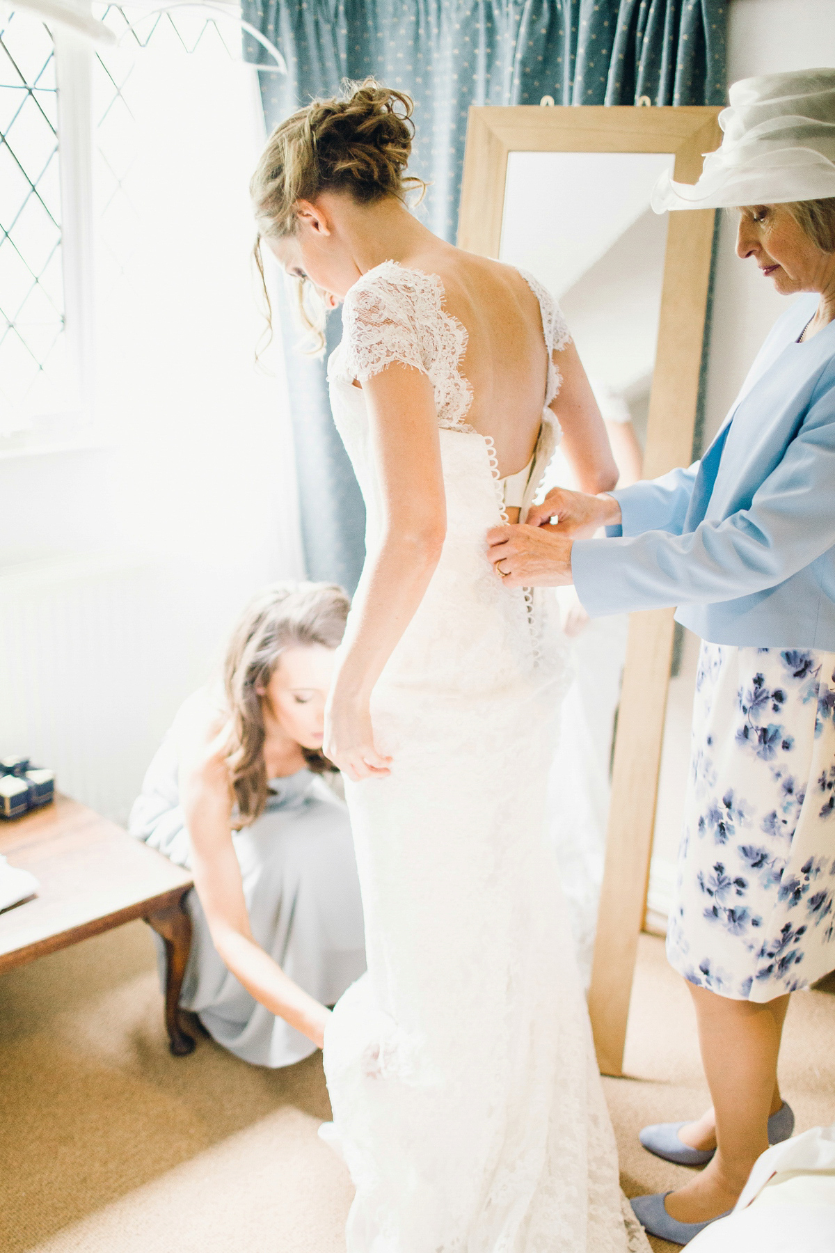 Kirsty wore a Stewart Parvin gown for her elegant and charming English Lake District wedding. Photography by Jessica Reeve.