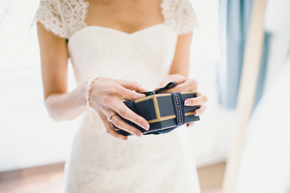 Kirsty wore a Stewart Parvin gown for her elegant and charming English Lake District wedding. Photography by Jessica Reeve.