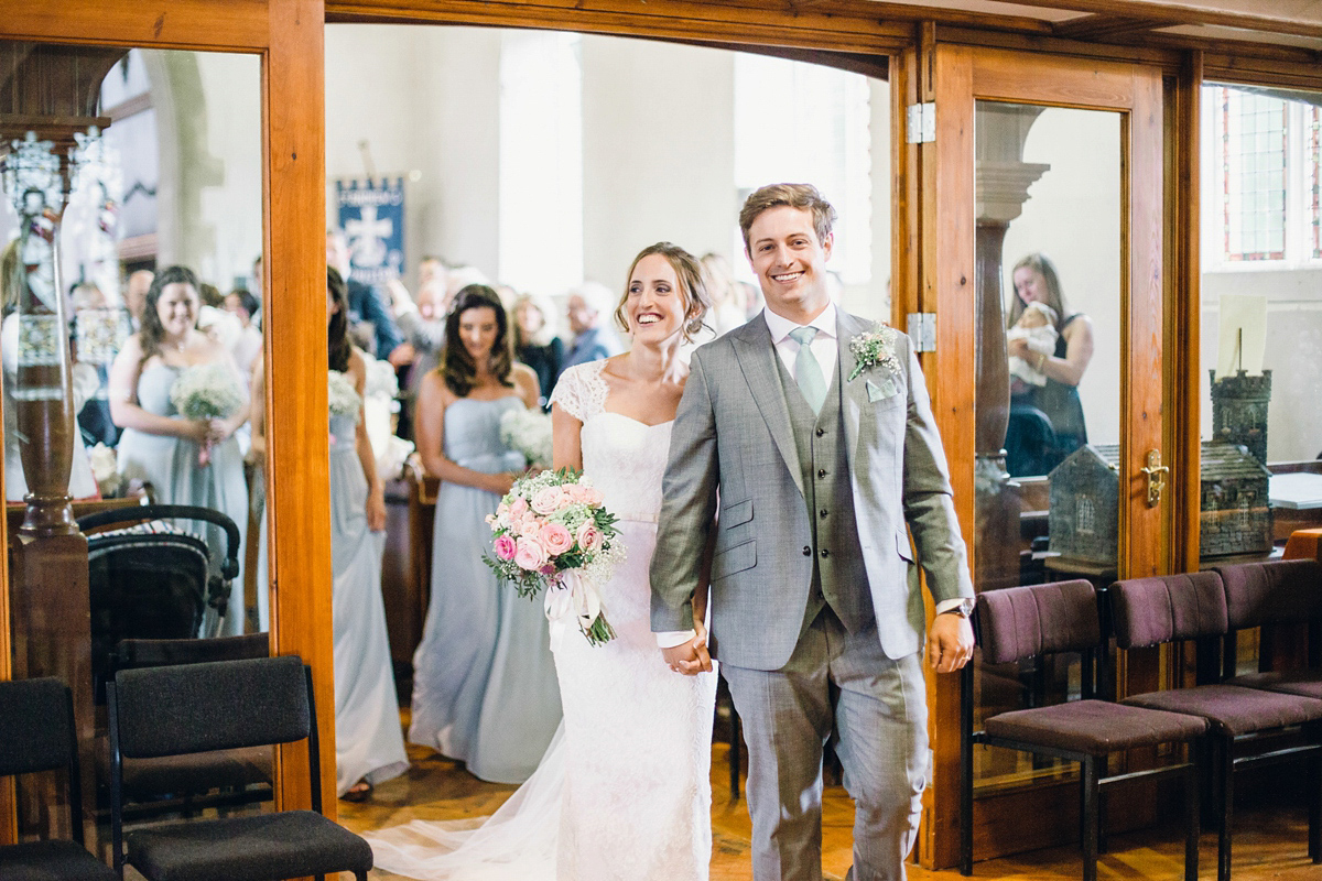 Kirsty wore a Stewart Parvin gown for her elegant and charming English Lake District wedding. Photography by Jessica Reeve.