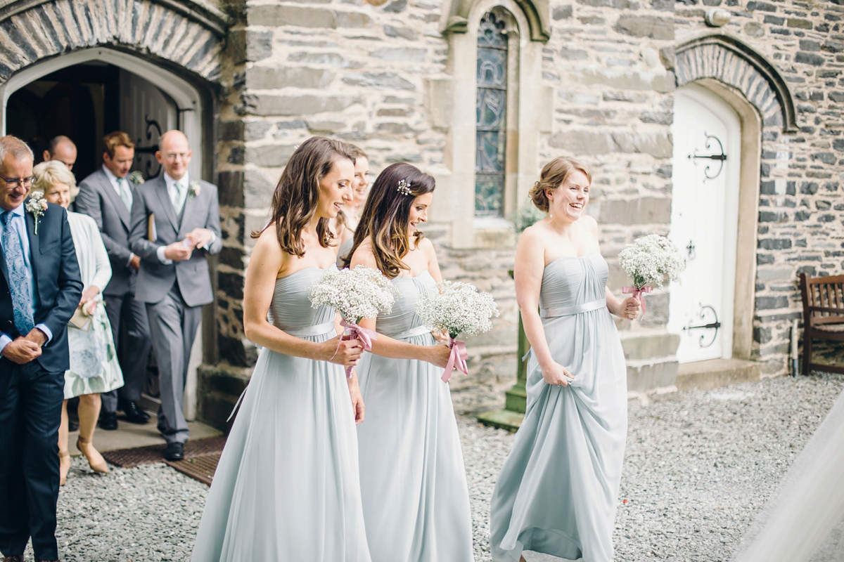 Kirsty wore a Stewart Parvin gown for her elegant and charming English Lake District wedding. Photography by Jessica Reeve.