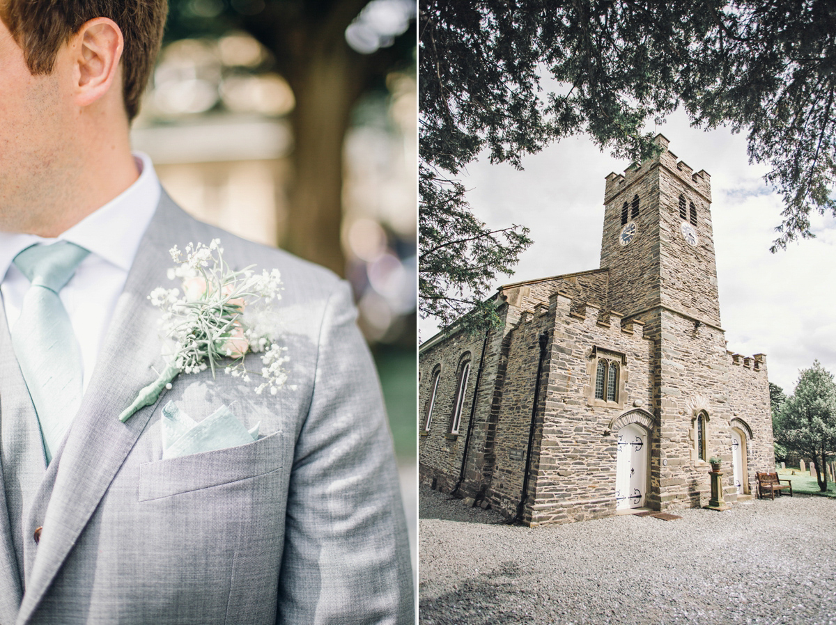 Kirsty wore a Stewart Parvin gown for her elegant and charming English Lake District wedding. Photography by Jessica Reeve.