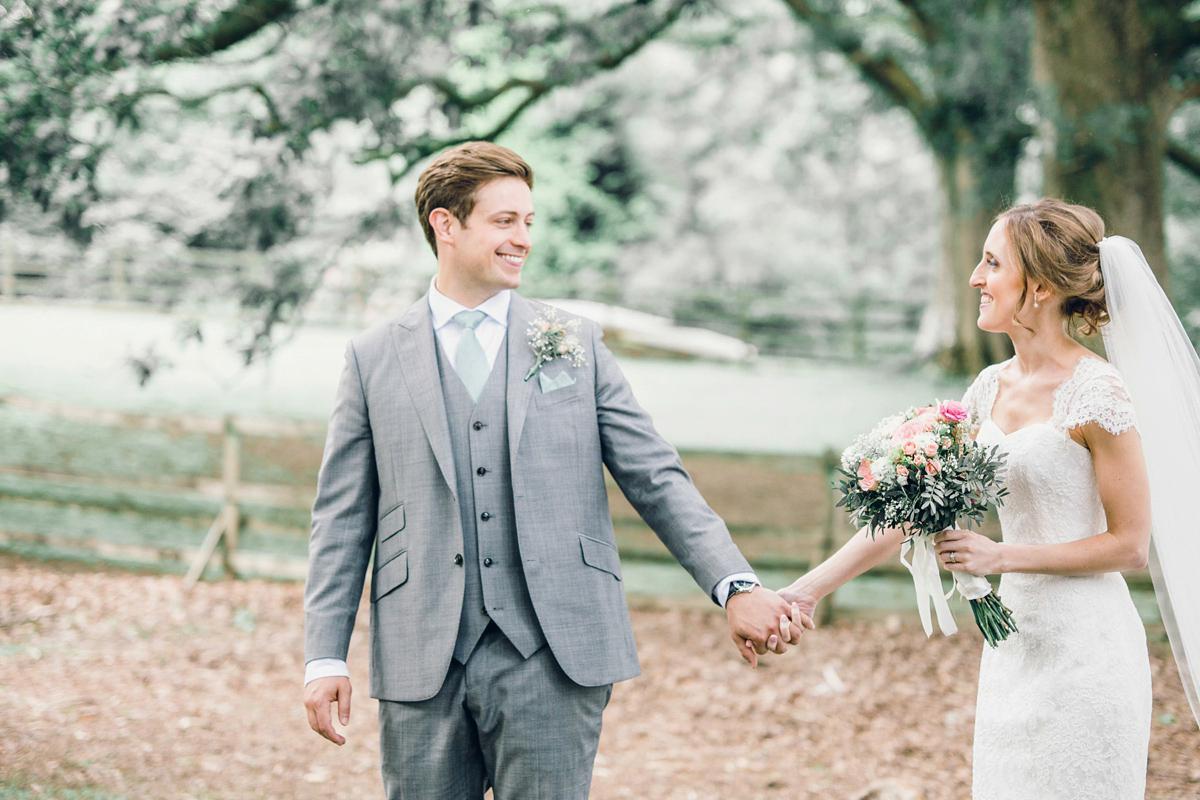 Kirsty wore a Stewart Parvin gown for her elegant and charming English Lake District wedding. Photography by Jessica Reeve.