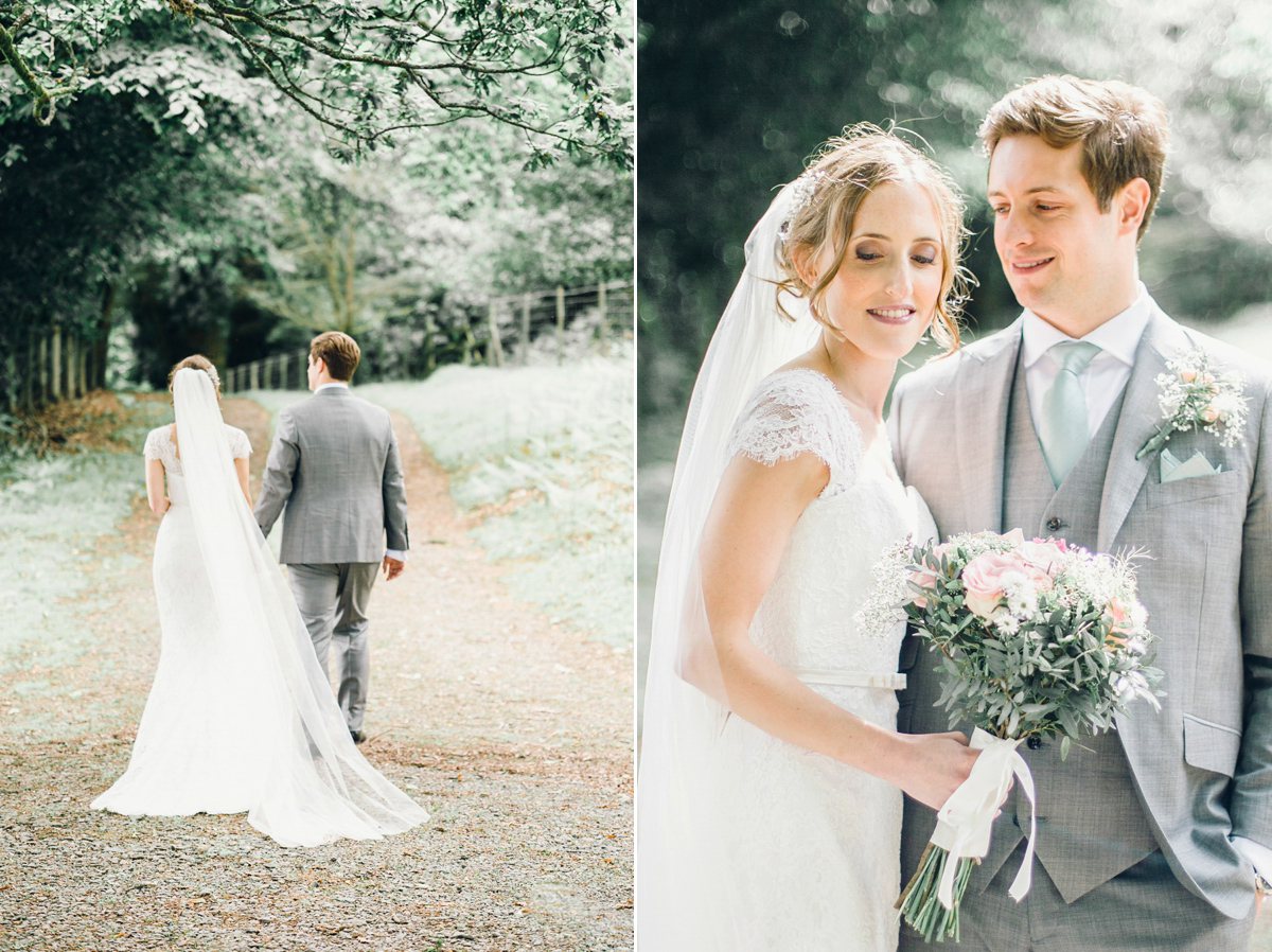 Kirsty wore a Stewart Parvin gown for her elegant and charming English Lake District wedding. Photography by Jessica Reeve.