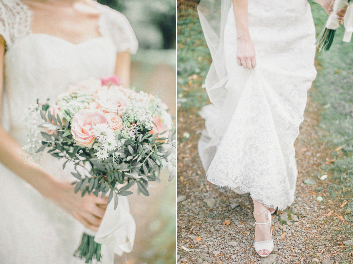 Kirsty wore a Stewart Parvin gown for her elegant and charming English Lake District wedding. Photography by Jessica Reeve.