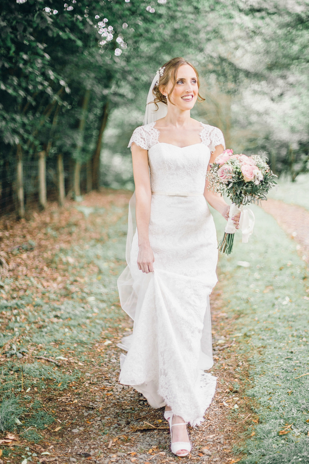 Kirsty wore a Stewart Parvin gown for her elegant and charming English Lake District wedding. Photography by Jessica Reeve.