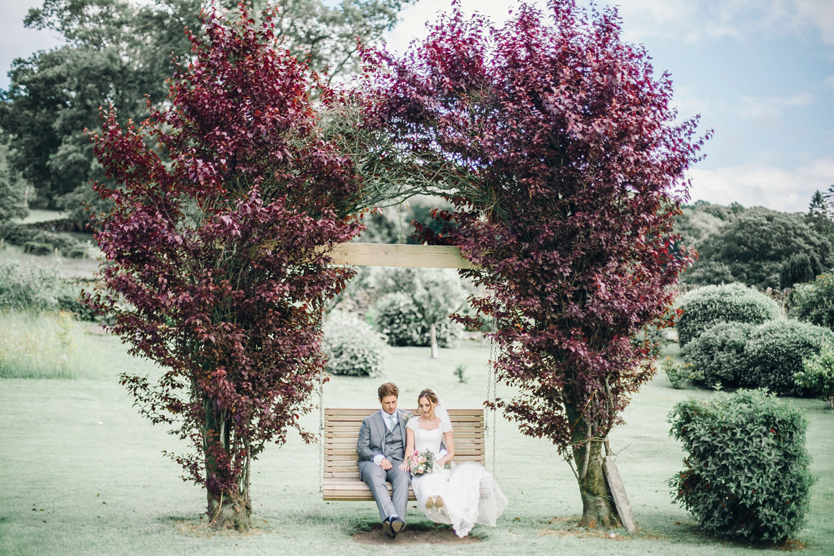 Kirsty wore a Stewart Parvin gown for her elegant and charming English Lake District wedding. Photography by Jessica Reeve.