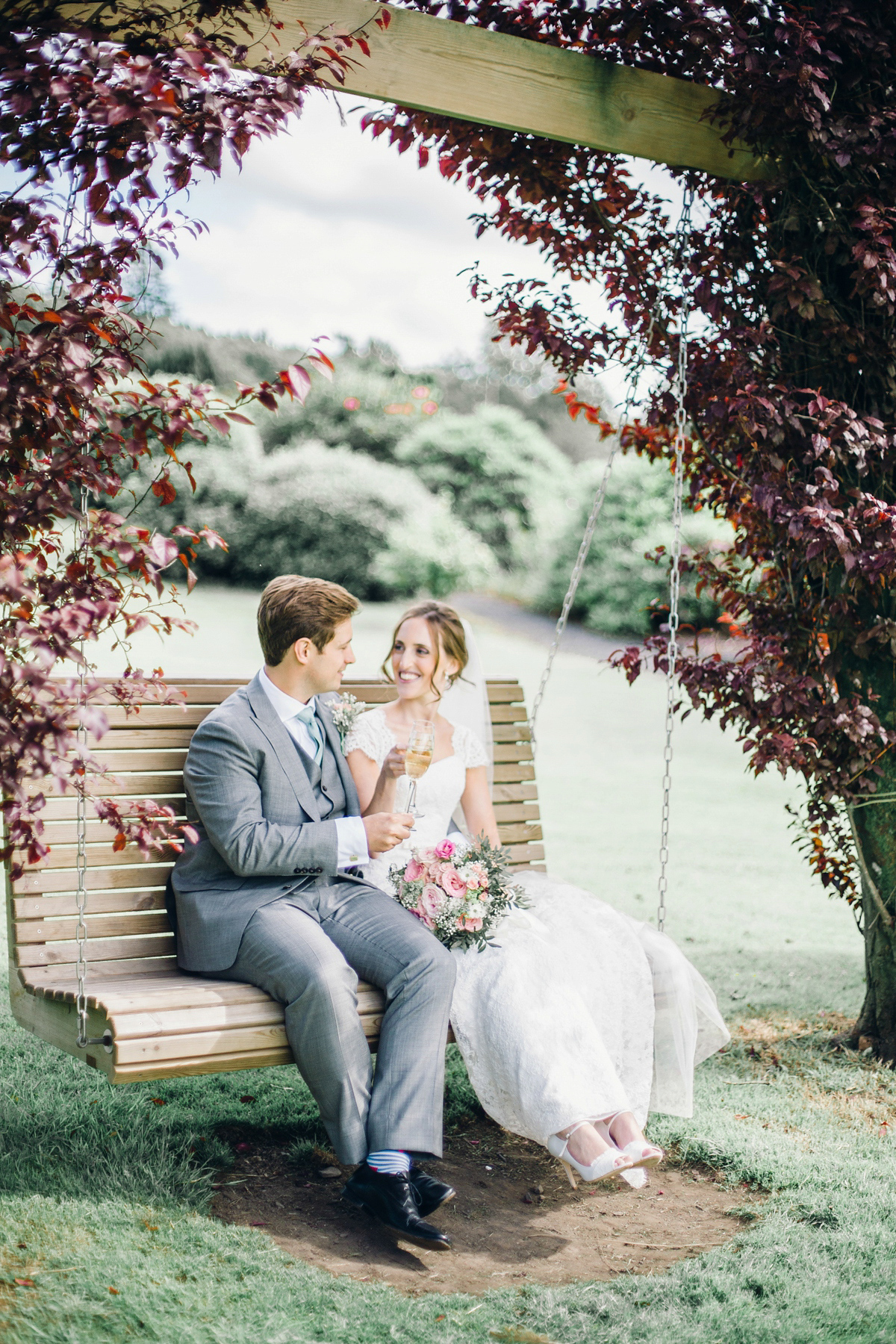 Kirsty wore a Stewart Parvin gown for her elegant and charming English Lake District wedding. Photography by Jessica Reeve.