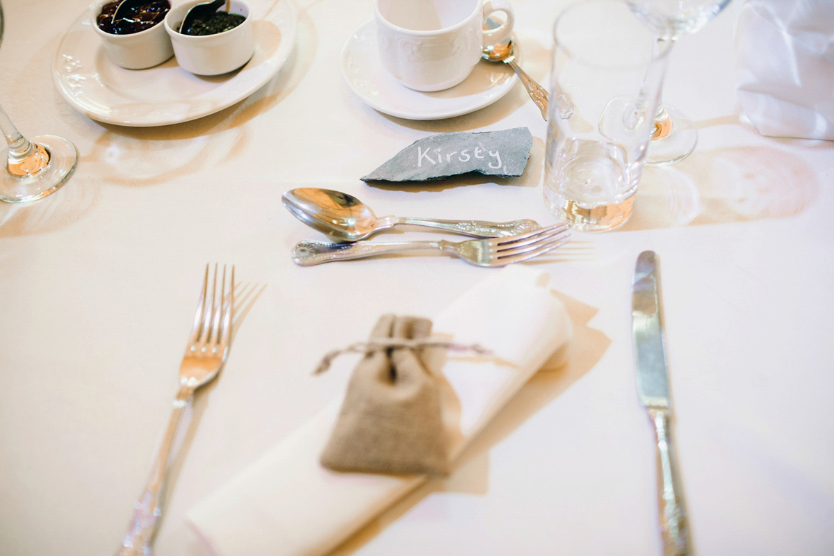 Kirsty wore a Stewart Parvin gown for her elegant and charming English Lake District wedding. Photography by Jessica Reeve.