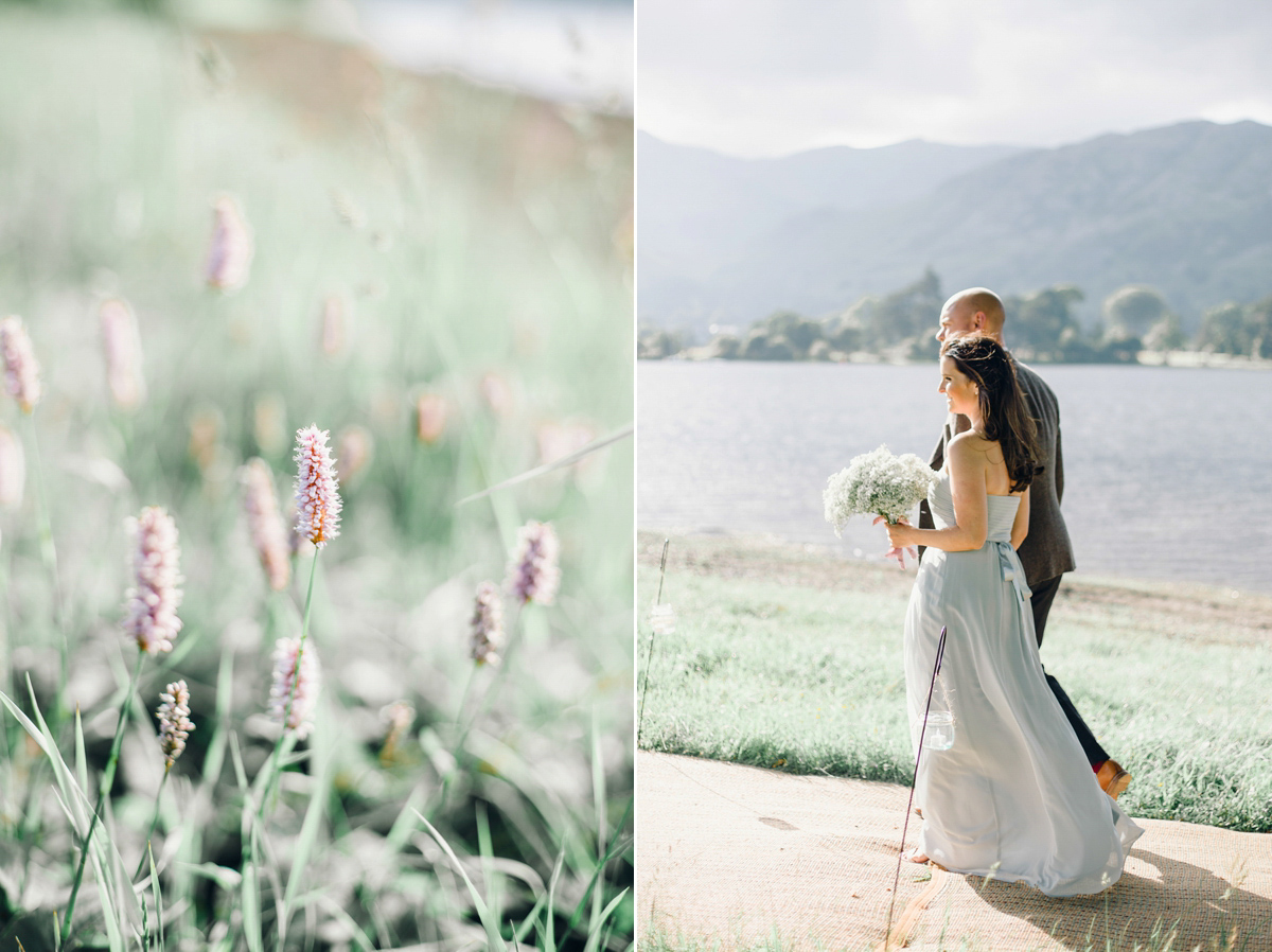 Kirsty wore a Stewart Parvin gown for her elegant and charming English Lake District wedding. Photography by Jessica Reeve.