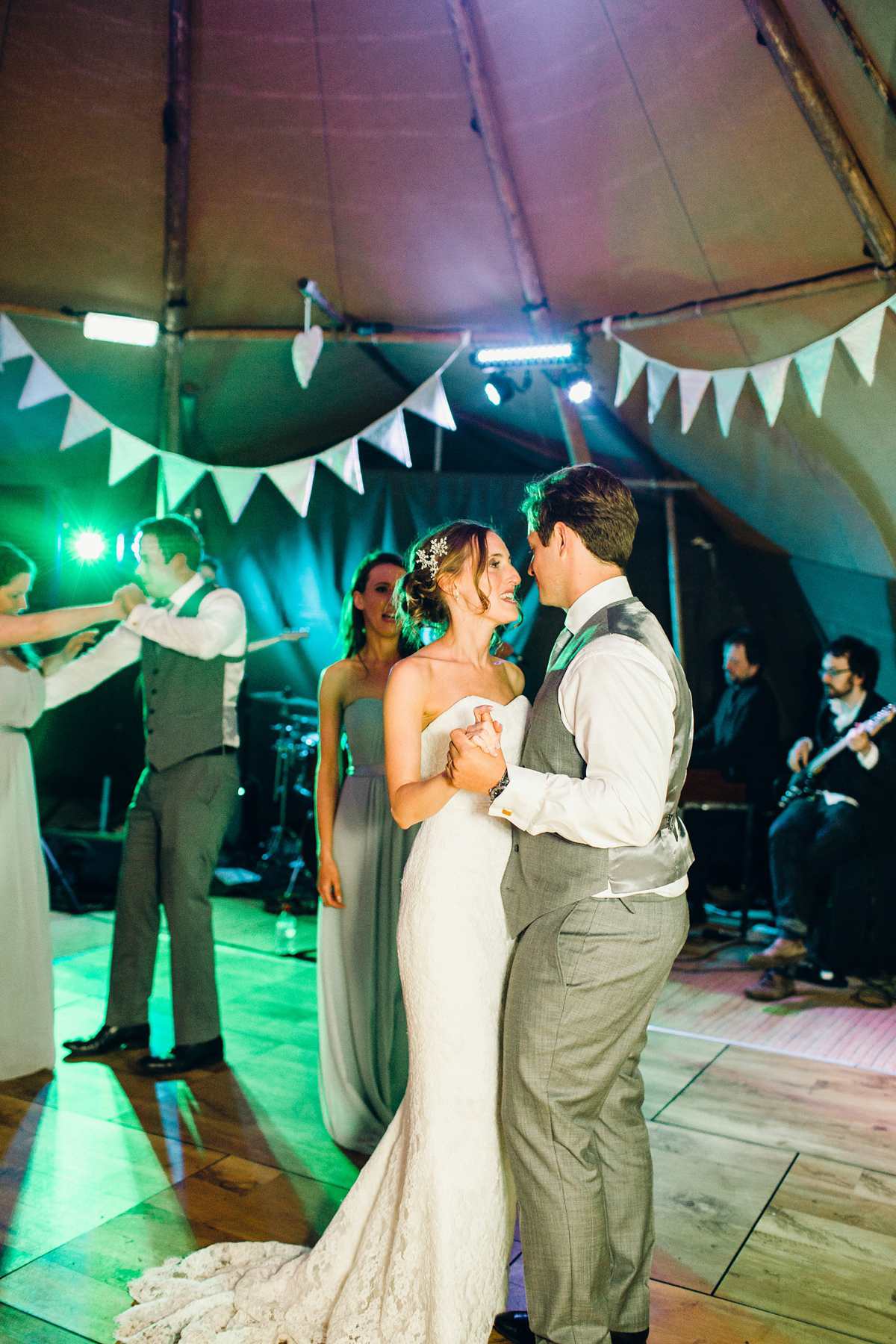 Kirsty wore a Stewart Parvin gown for her elegant and charming English Lake District wedding. Photography by Jessica Reeve.