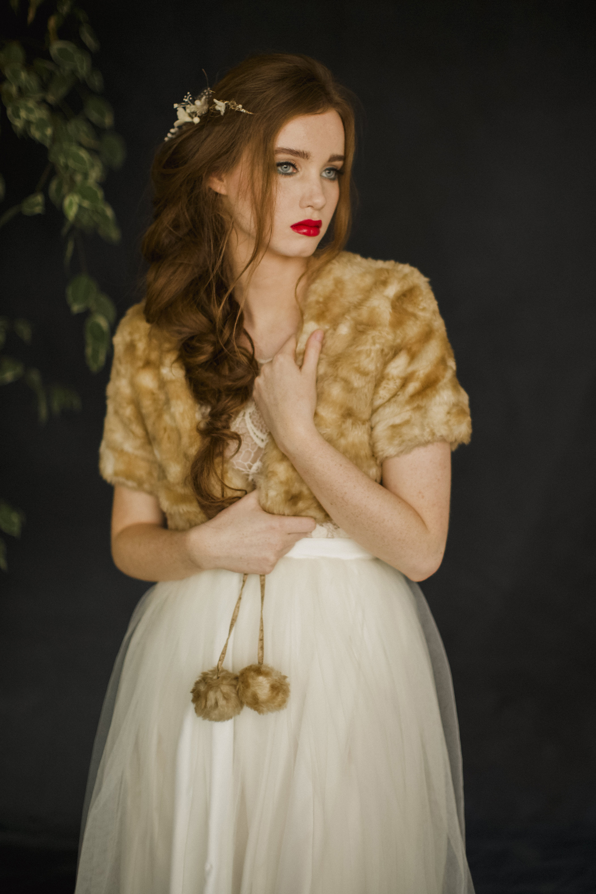 winter wedding natural wild bride 21