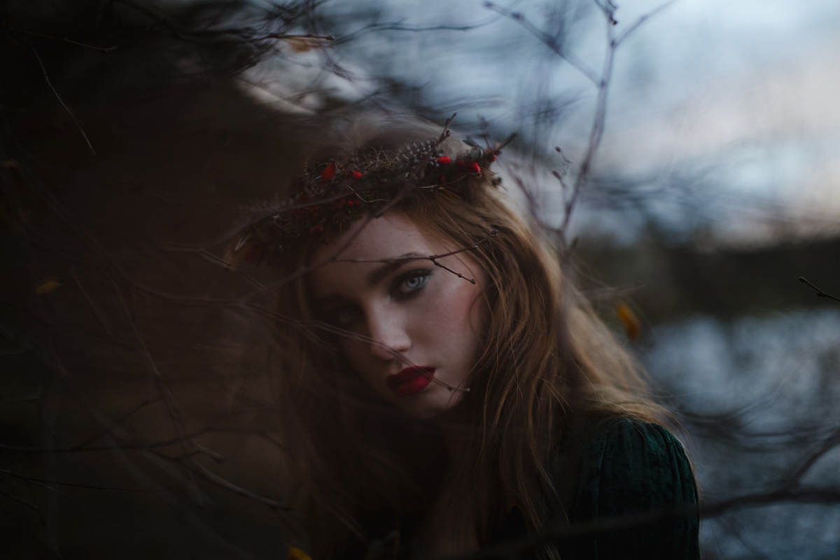 winter wedding natural wild bride 28