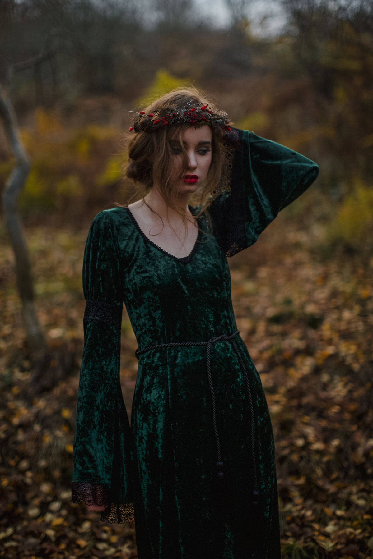 winter wedding natural wild bride 32